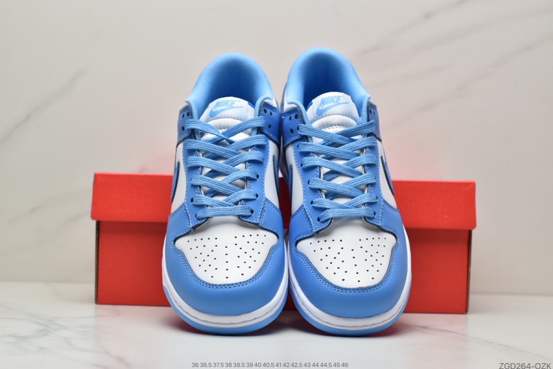 290 Nike SB Dunk Low”University Blue”扣篮系列低帮休闲运动滑板板鞋“大学蓝白蓝北卡蓝2.0”DD1391-102