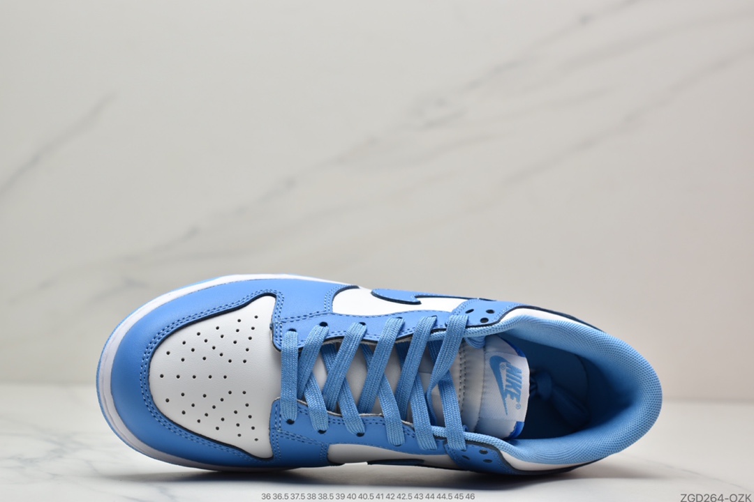290 Nike SB Dunk Low”University Blue”扣篮系列低帮休闲运动滑板板鞋“大学蓝白蓝北卡蓝2.0”DD1391-102