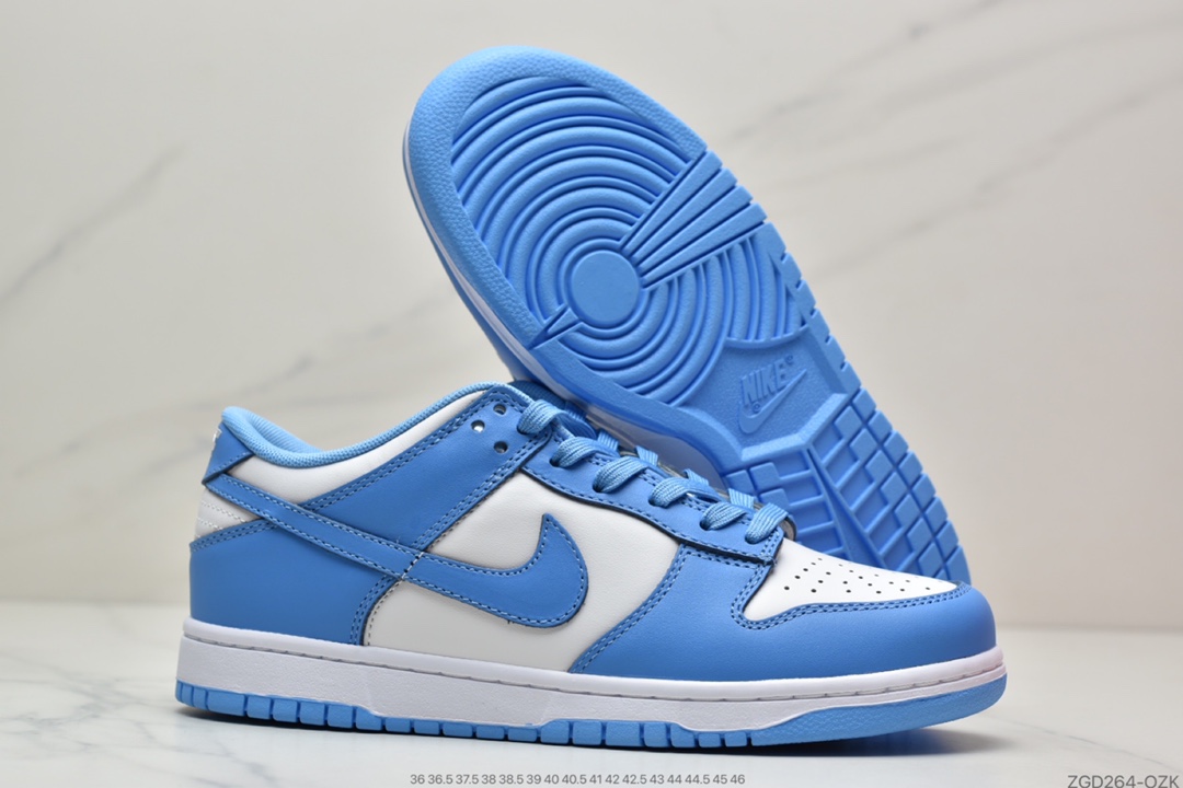 290 Nike SB Dunk Low”University Blue”扣篮系列低帮休闲运动滑板板鞋“大学蓝白蓝北卡蓝2.0”DD1391-102