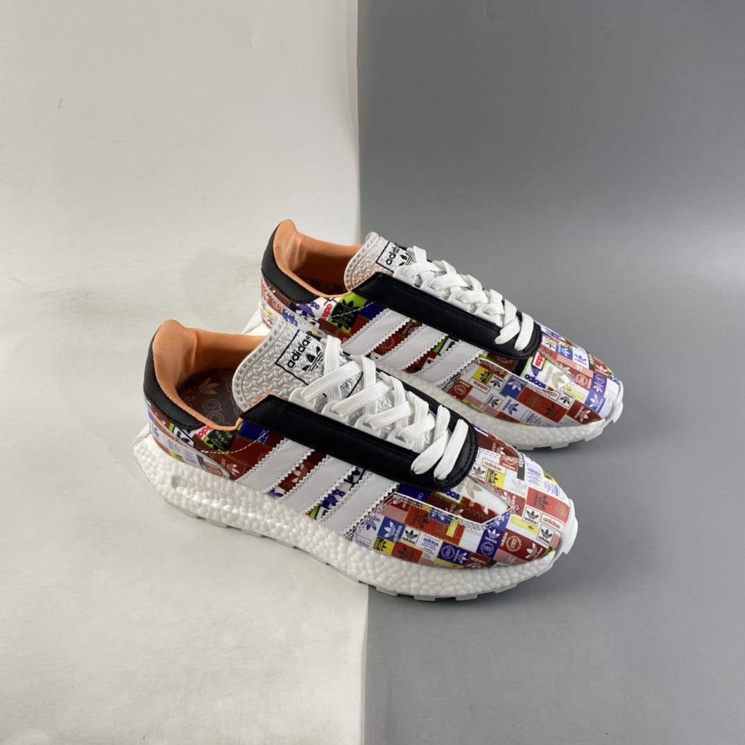 P200 Adidas  Retropy E5 爆米花中底复古运动休闲跑步鞋 GW8848