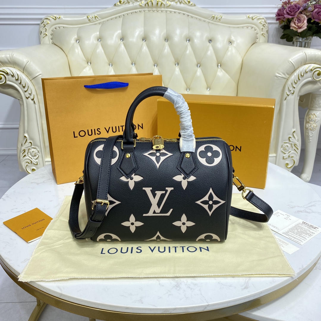 Louis Vuitton LV Speedy Bags Handbags Black Blue Grey Empreinte​ Fall Collection M59273