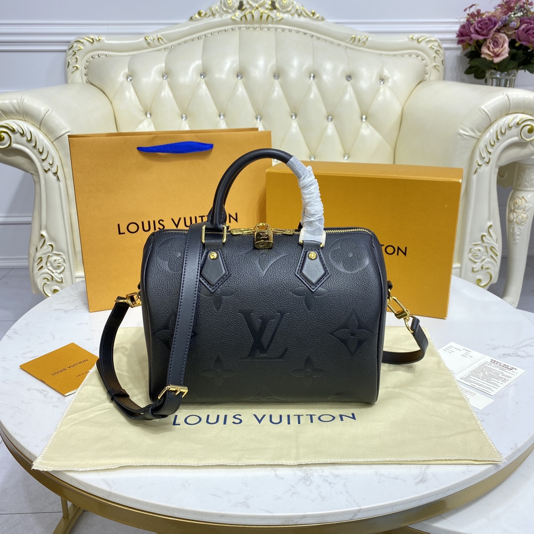 Louis Vuitton LV Speedy Bags Handbags Black Blue Grey Empreinte​ Fall Collection M59273