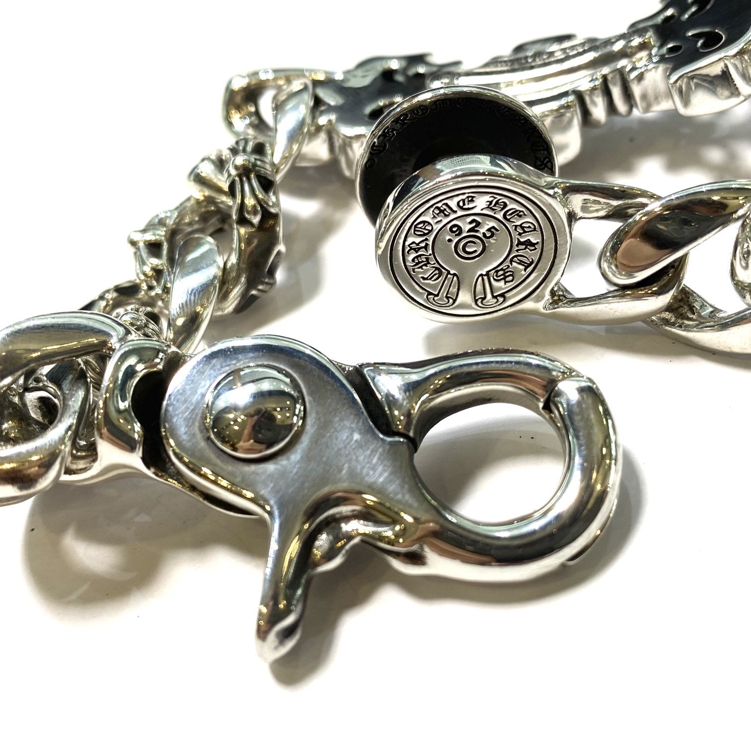 Chrome Hearts 𝐂𝐡𝐫𝐨𝐦𝐞 𝐡𝐞𝐚𝐫𝐭𝐬 克罗心 火焰图腾大手链