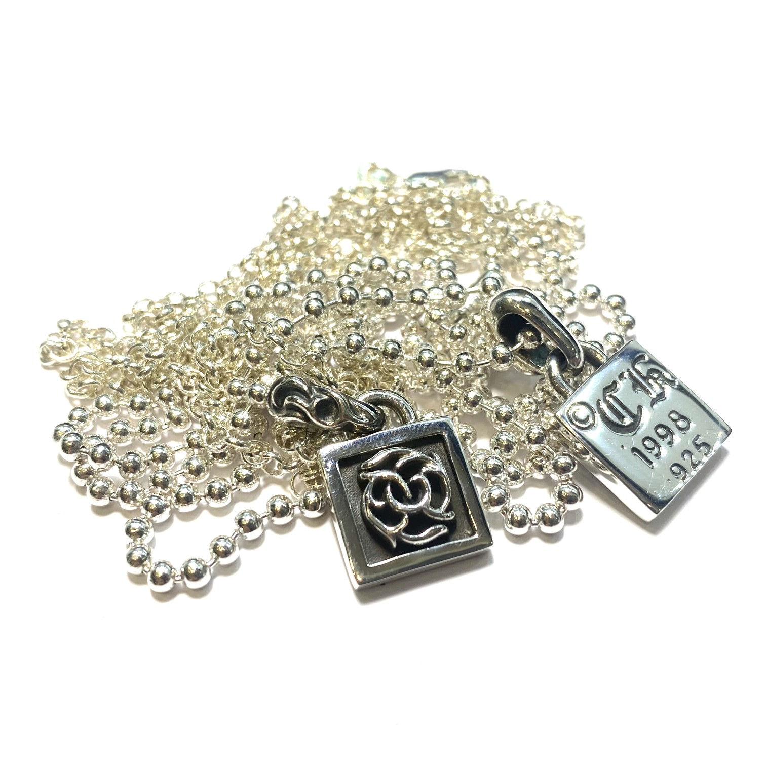 Chrome Hearts 新品上架𝐂𝐡𝐫𝐨𝐦𝐞 𝐡𝐞𝐚𝐫𝐭𝐬克罗心 蔓藤小方牌项链