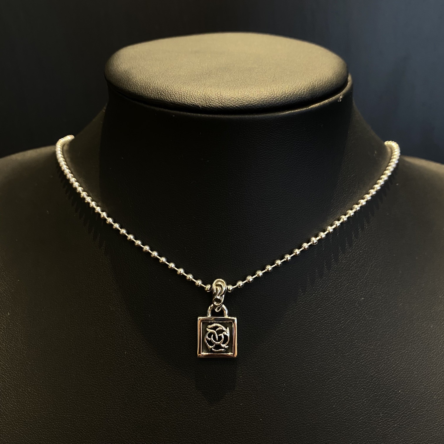 Chrome Hearts 新品上架𝐂𝐡𝐫𝐨𝐦𝐞 𝐡𝐞𝐚𝐫𝐭𝐬克罗心 蔓藤小方牌项链