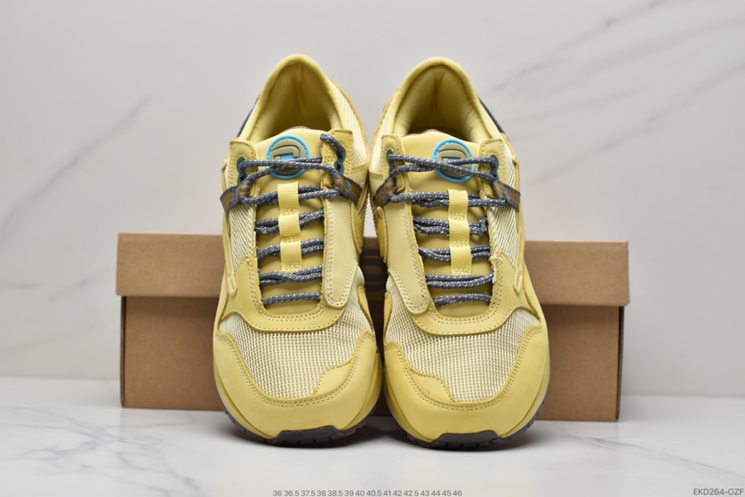 380 Travis Scott x Nike Air Max 1” Wheat/Lemon”慢跑鞋“柠檬黄做旧倒钩”DO9392-700