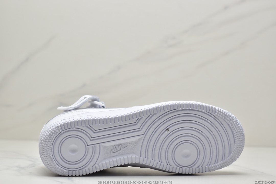240 Nike Air Force 1 Mid ’07 GS”White/White”空军一号中帮经典百搭休闲运动板鞋366731