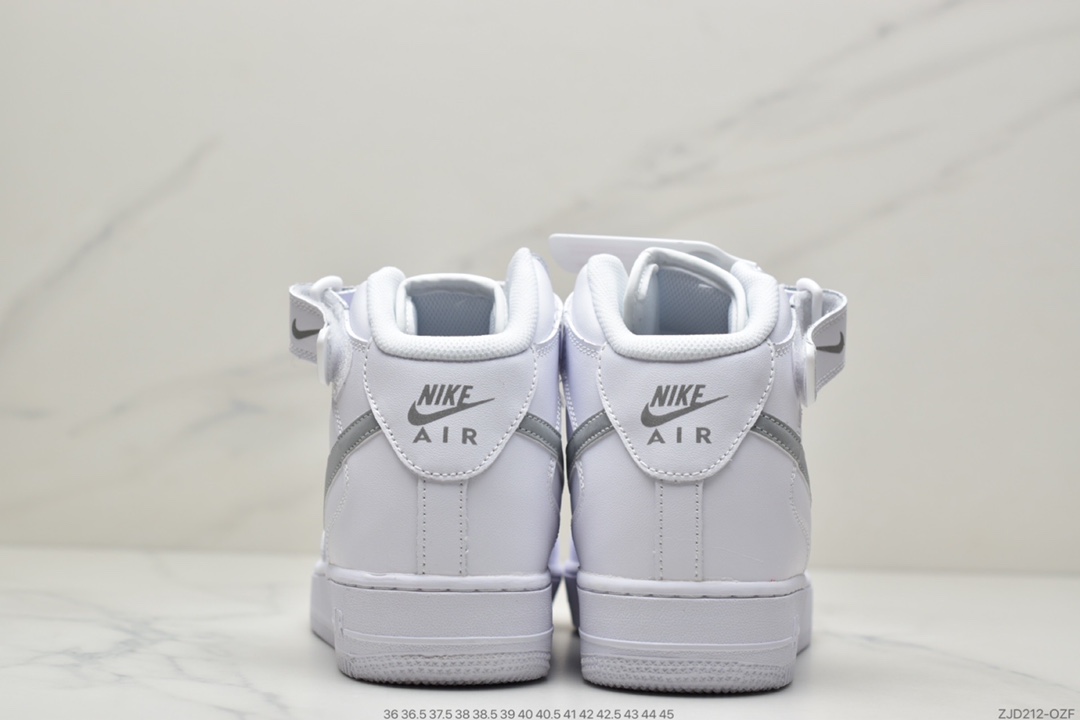 240 Nike Air Force 1 Mid ’07 GS”White/White”空军一号中帮经典百搭休闲运动板鞋366731