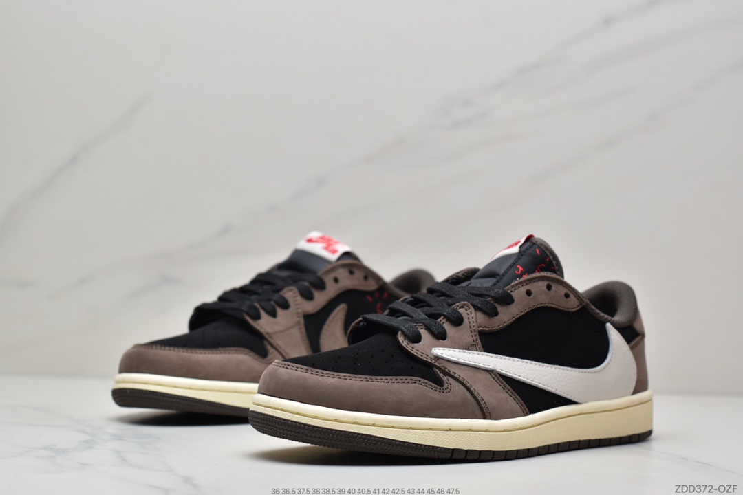 230 Travis Scott x Fragment x Air Jordan 1 Low 低帮倒勾联名CQ4277-086 货号：CQ3227-210