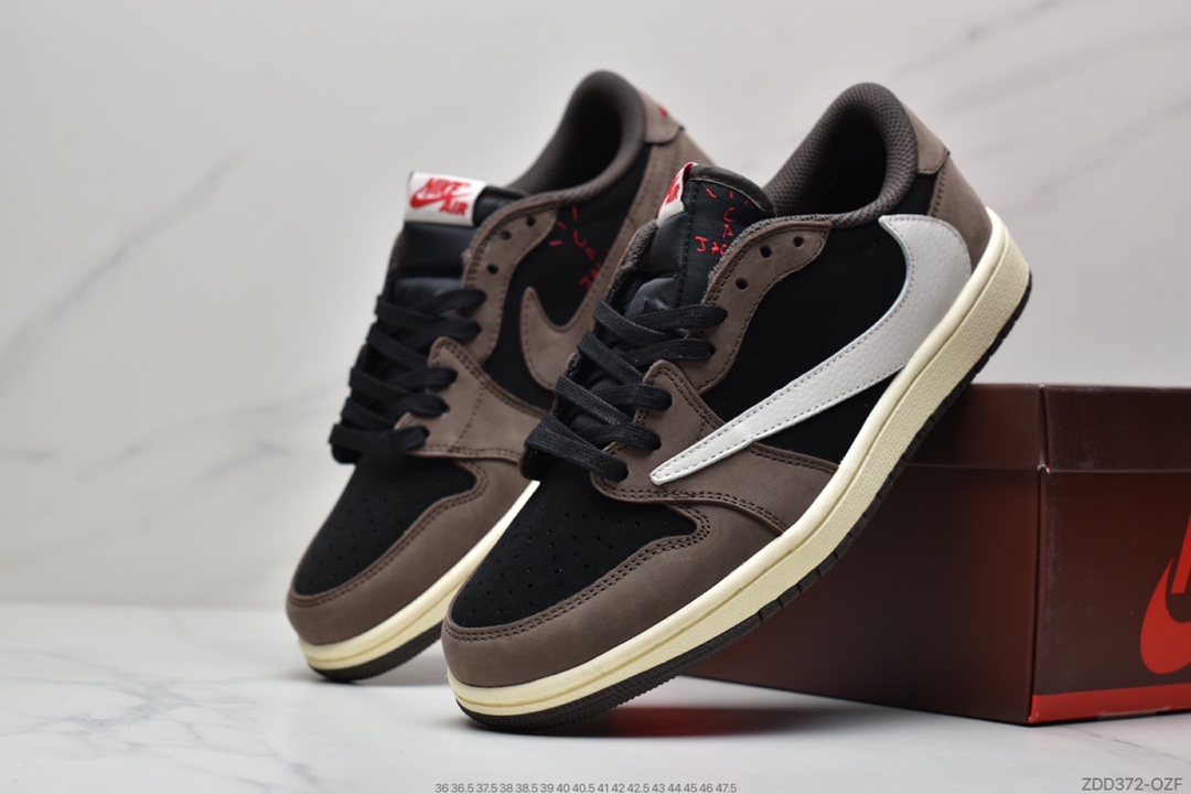 230 Travis Scott x Fragment x Air Jordan 1 Low 低帮倒勾联名CQ4277-086 货号：CQ3227-210