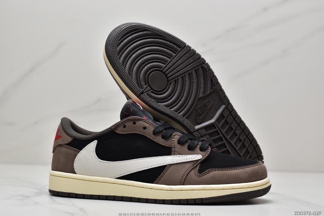 230 Travis Scott x Fragment x Air Jordan 1 Low 低帮倒勾联名CQ4277-086 货号：CQ3227-210