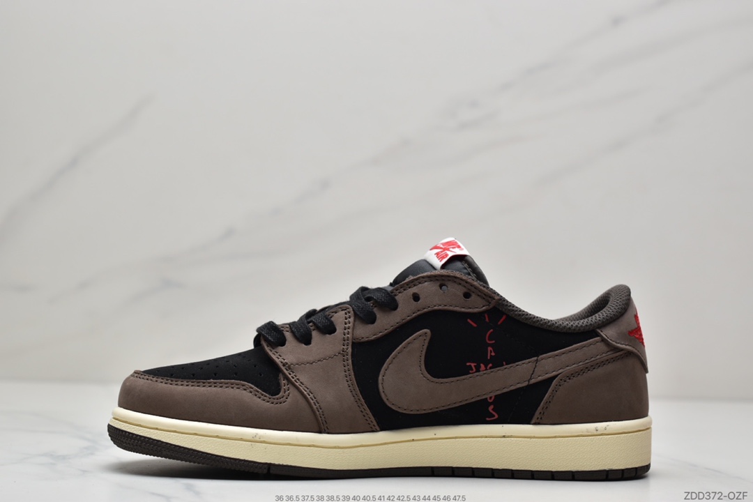 230 Travis Scott x Fragment x Air Jordan 1 Low 低帮倒勾联名CQ4277-086 货号：CQ3227-210