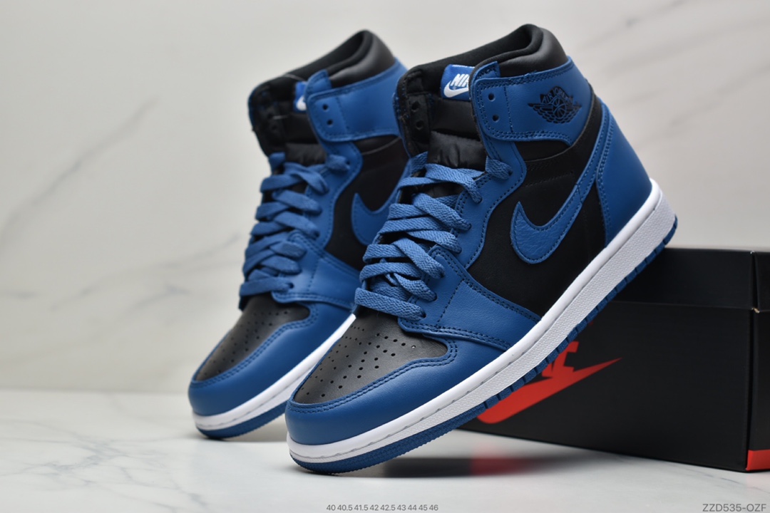 250 Nike Air Jordan 1 Retro High OG”Dark Marina Blue”AJ1代经典复古经典高帮百搭文化篮球鞋“OG黑蓝皇家蓝2.0”555088-404