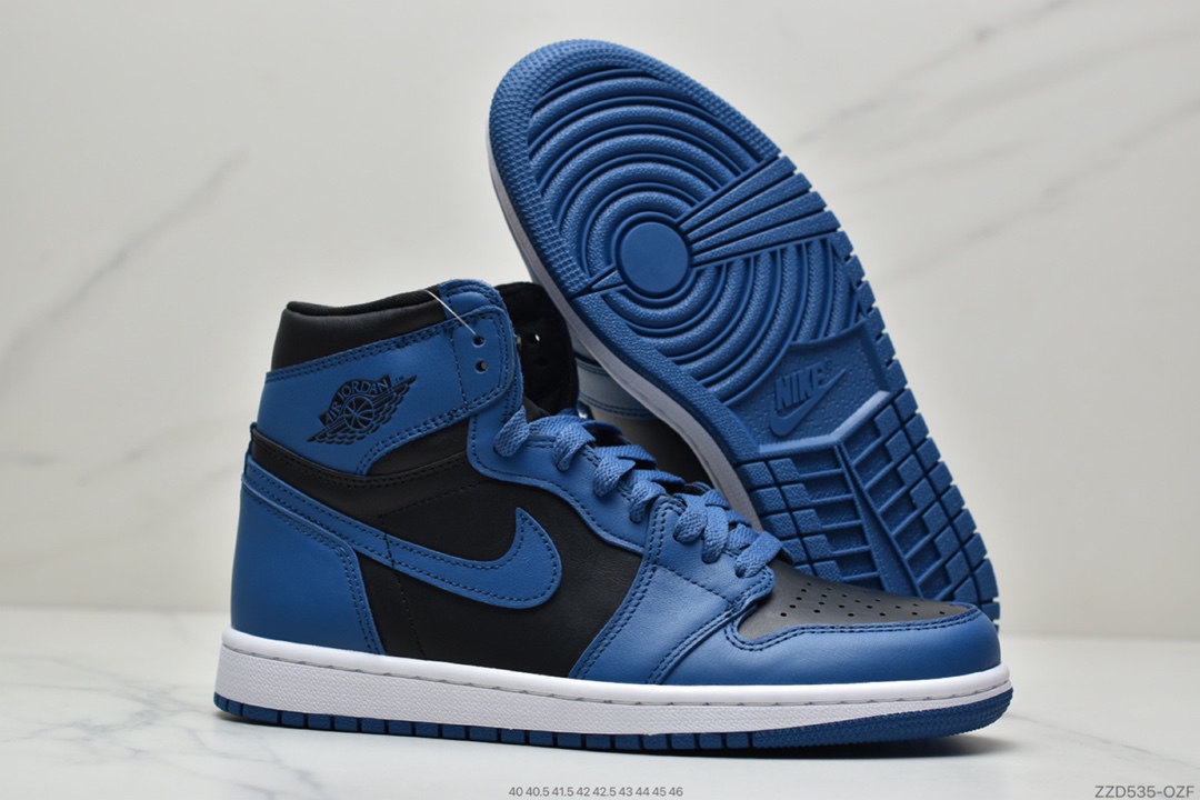 250 Nike Air Jordan 1 Retro High OG”Dark Marina Blue”AJ1代经典复古经典高帮百搭文化篮球鞋“OG黑蓝皇家蓝2.0”555088-404