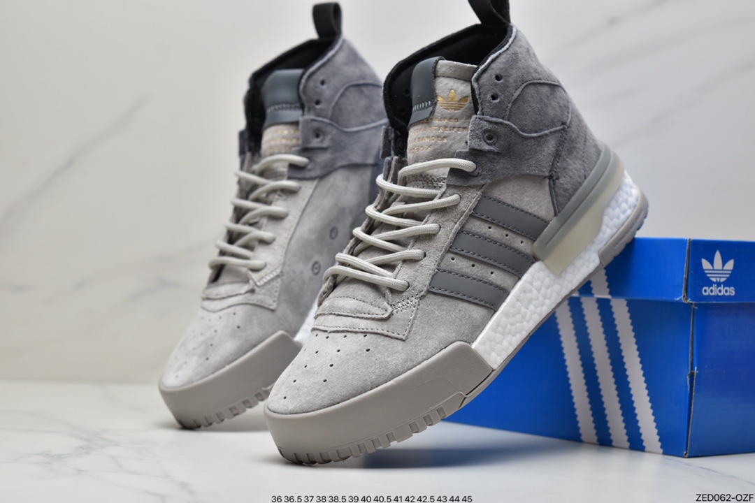 250 Adidas 阿迪达斯 Rivalry RM CHI 三叶草 BOOST中底高帮皮面男女休闲板鞋 F35178