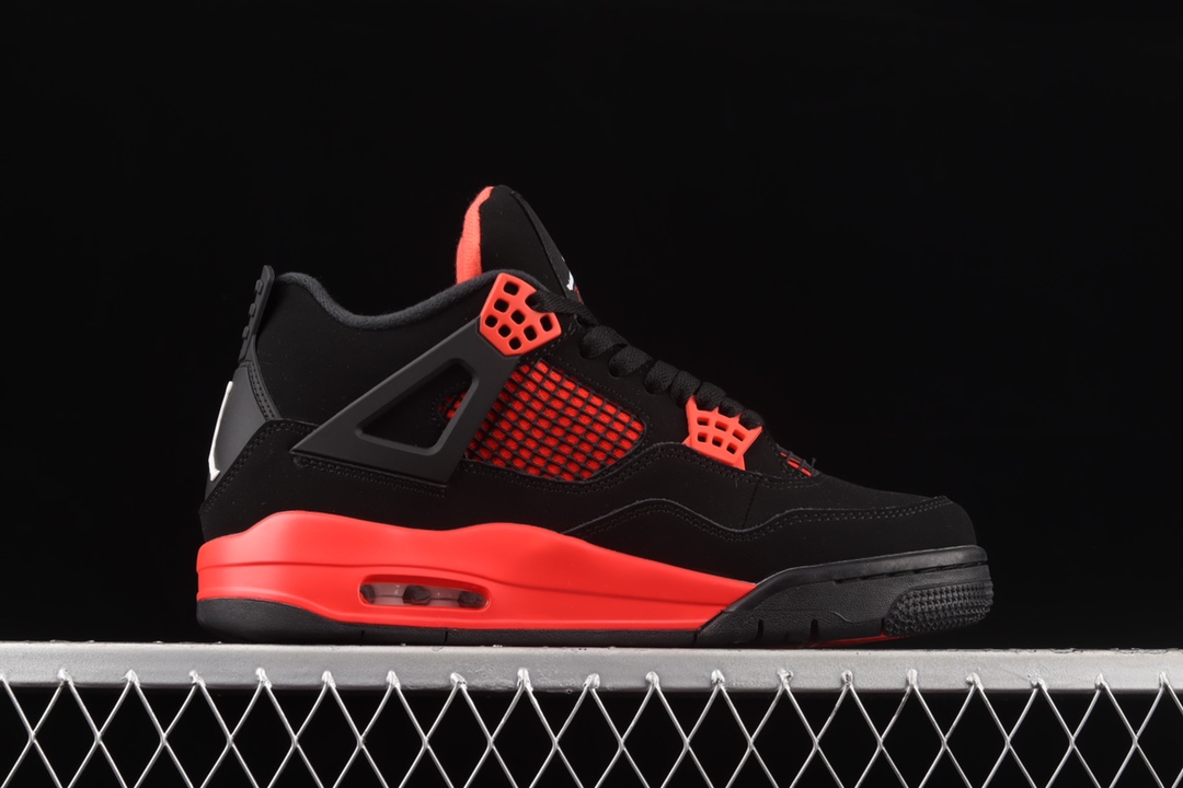 乔丹air jordan 4 retro red thunder aj4 乔4新黑红复古休闲运动篮球