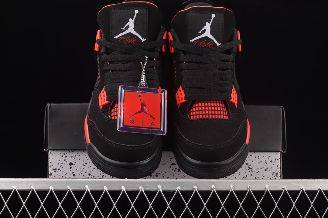 乔丹airjordan4retroredthunderaj4乔4新黑红复古休闲运动篮球鞋ct