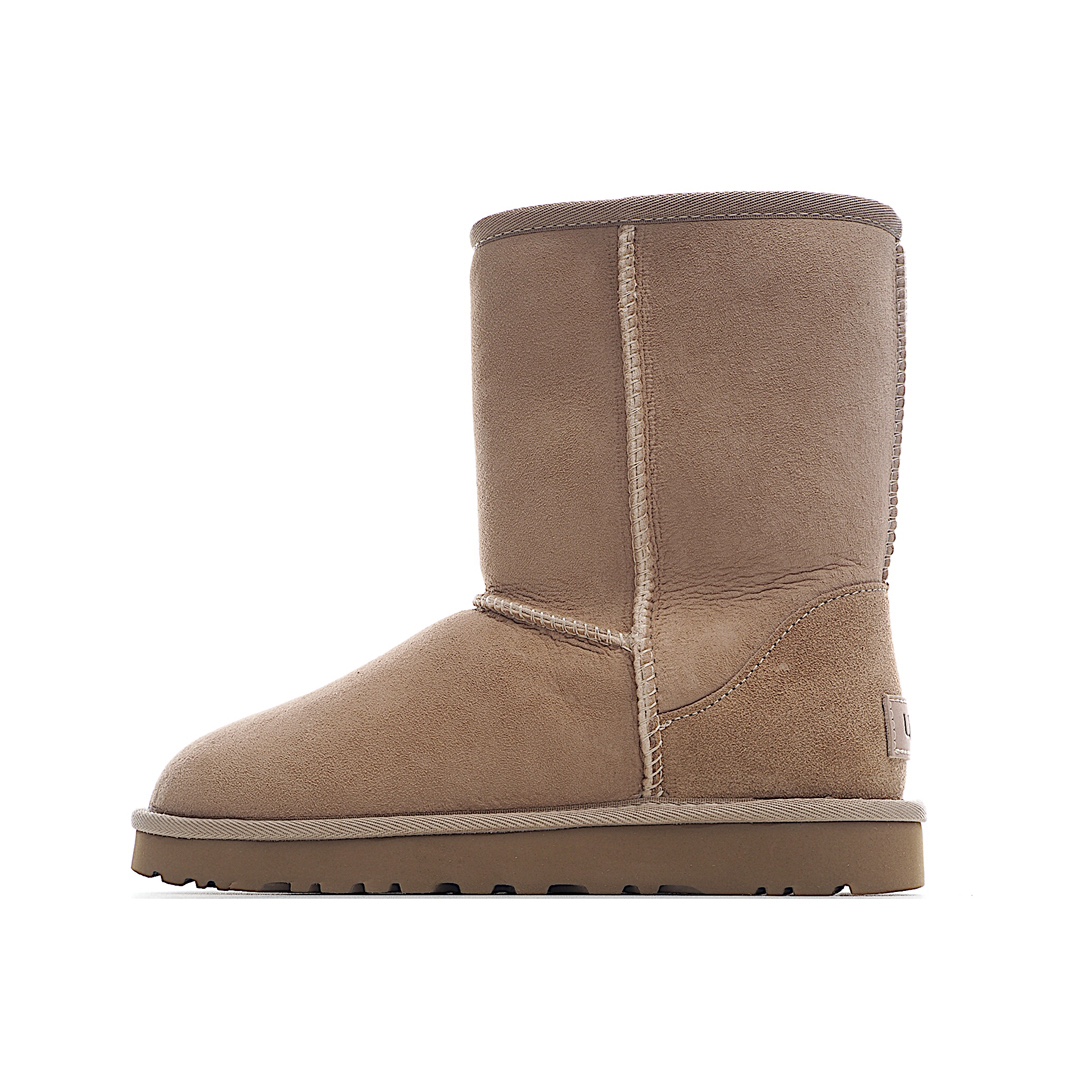 H0 河南代工厂顶级货 区别市面版本 欢迎对比UGG皮毛一体雪地靴 经典中筒