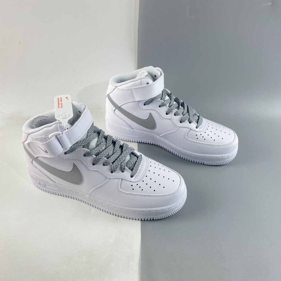 P240  NIKE Air Force 1’07 AF1 Mid 空军一号UN2.0全白满天星中邦板鞋 366731-606