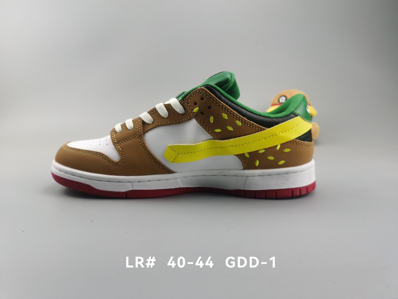 Hamburger Vandy Burger 莆田制造 汉堡包主题限定运动鞋 低帮板鞋 牛皮材质 附毛绒手办 尺码见图