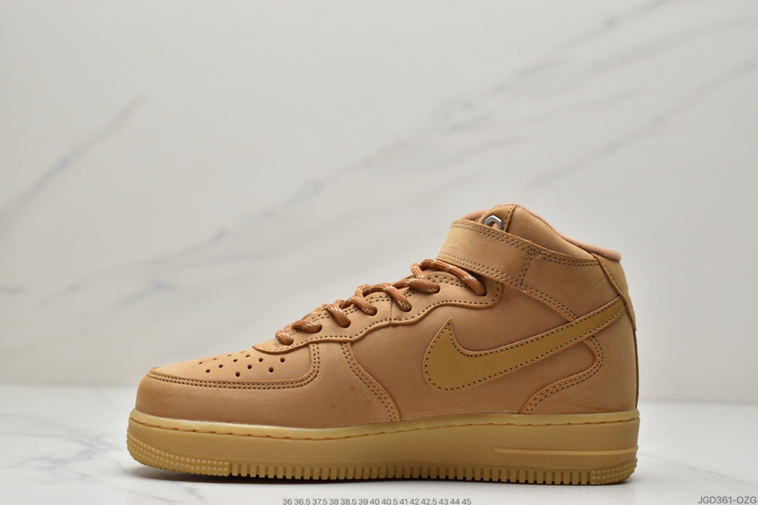 180 Nike Air Force 1 ’07 Mid”Wheat/Flax”中帮小麦休闲运动板鞋DJ9158-200