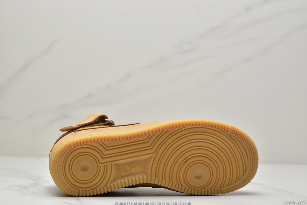 180 Nike Air Force 1 ’07 Mid”Wheat/Flax”中帮小麦休闲运动板鞋DJ9158-200