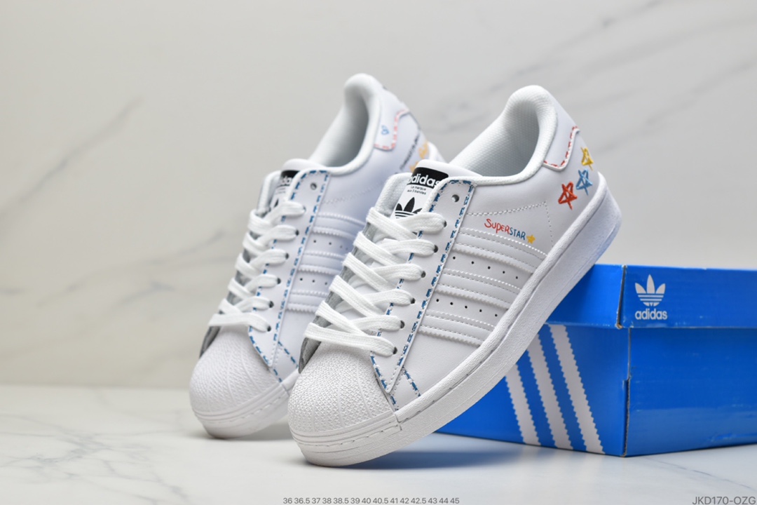 160 adidas Originals Superstar Metal Toe 贝壳头经典百搭休闲运动板鞋HO4237