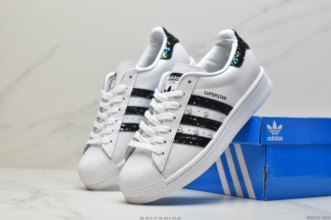 160 adidas Originals Superstar Metal Toe 贝壳头经典百搭休闲运动板鞋HO4237
