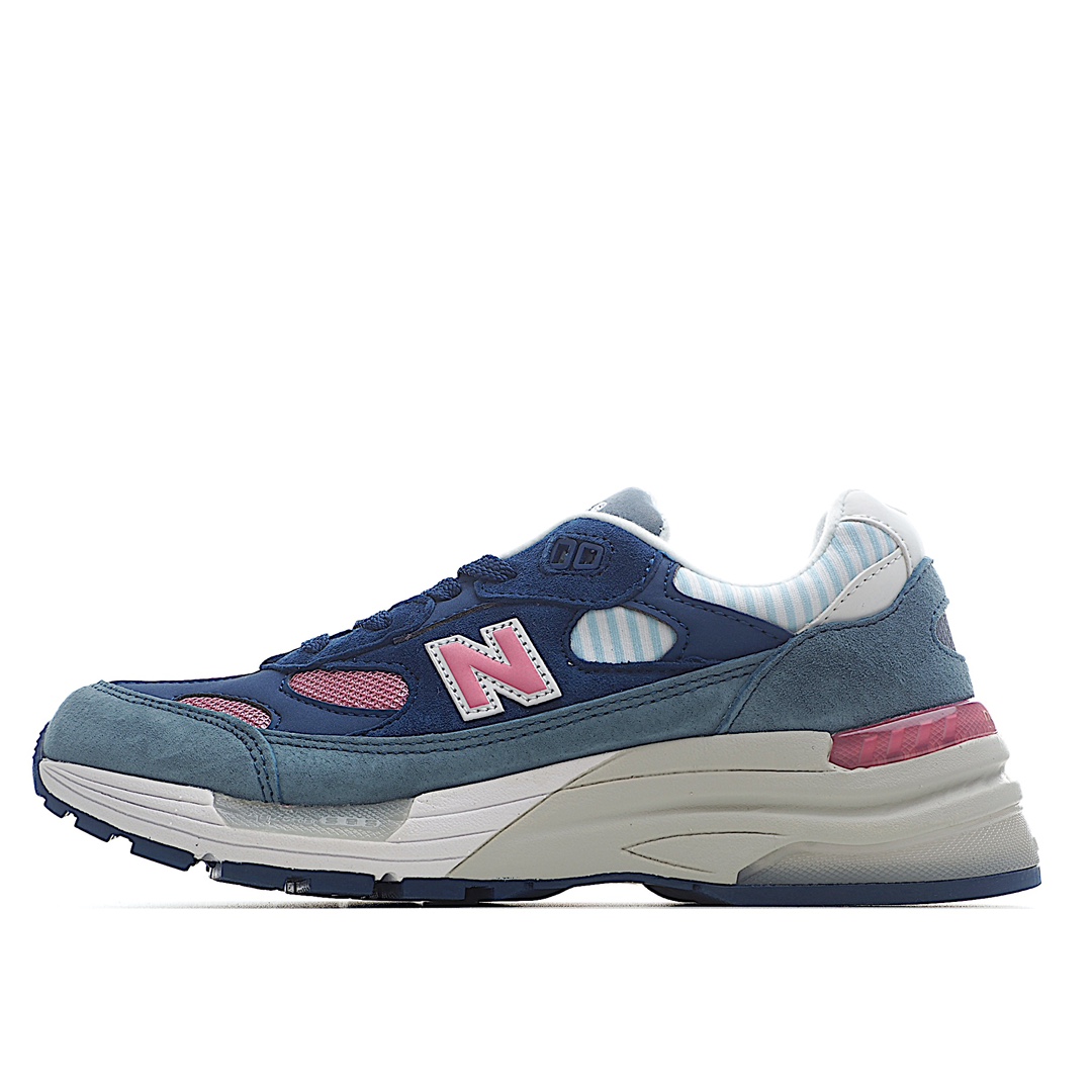 G5 限归量来NB新百伦New Balance Made in USA M992系列产美血经统典古复休闲运动搭百老爹步跑鞋采台用产巴猪革及透气眼网材质原装6层合组底模密精开发搭全载新碳中素底后透跟明TPU水晶装条饰稳固十四年首后次复刻，经典鞋珍型贵传统