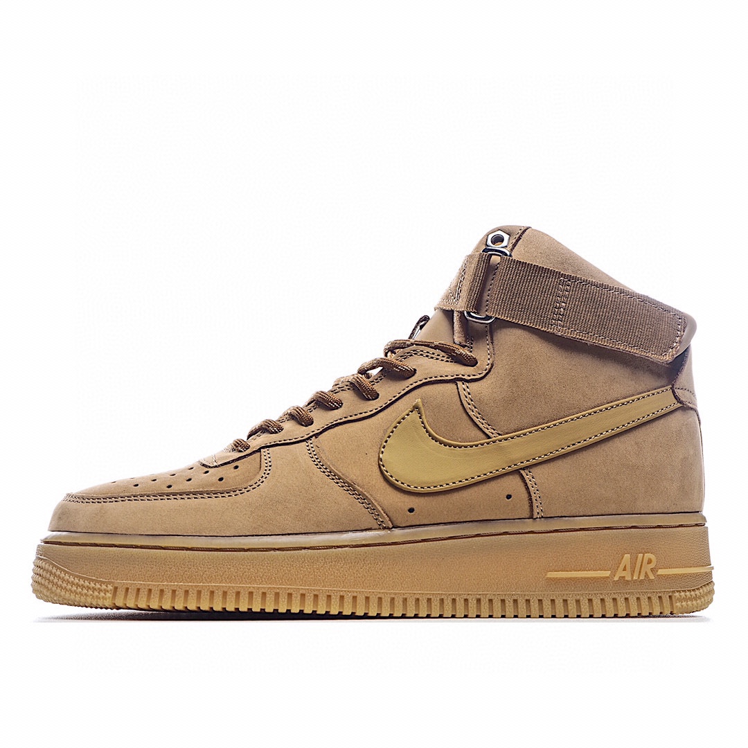 G0 原厂麂皮版本 Air Force 1 High 07 LV8″Wheat / Flax”小麦空军一号高帮