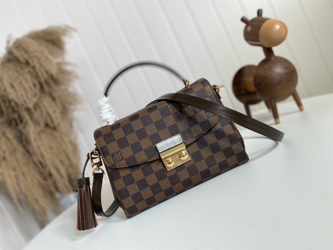 Louis Vuitton LV Croisette Bags Handbags White Damier Azur Casual N53000