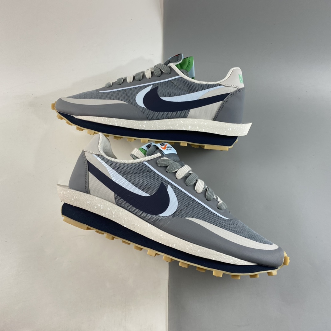 P200  Clot x Sacai x NIKE LDWaffle ”Cool Grey” 华夫双钩走秀款休闲鞋 DH3114-001