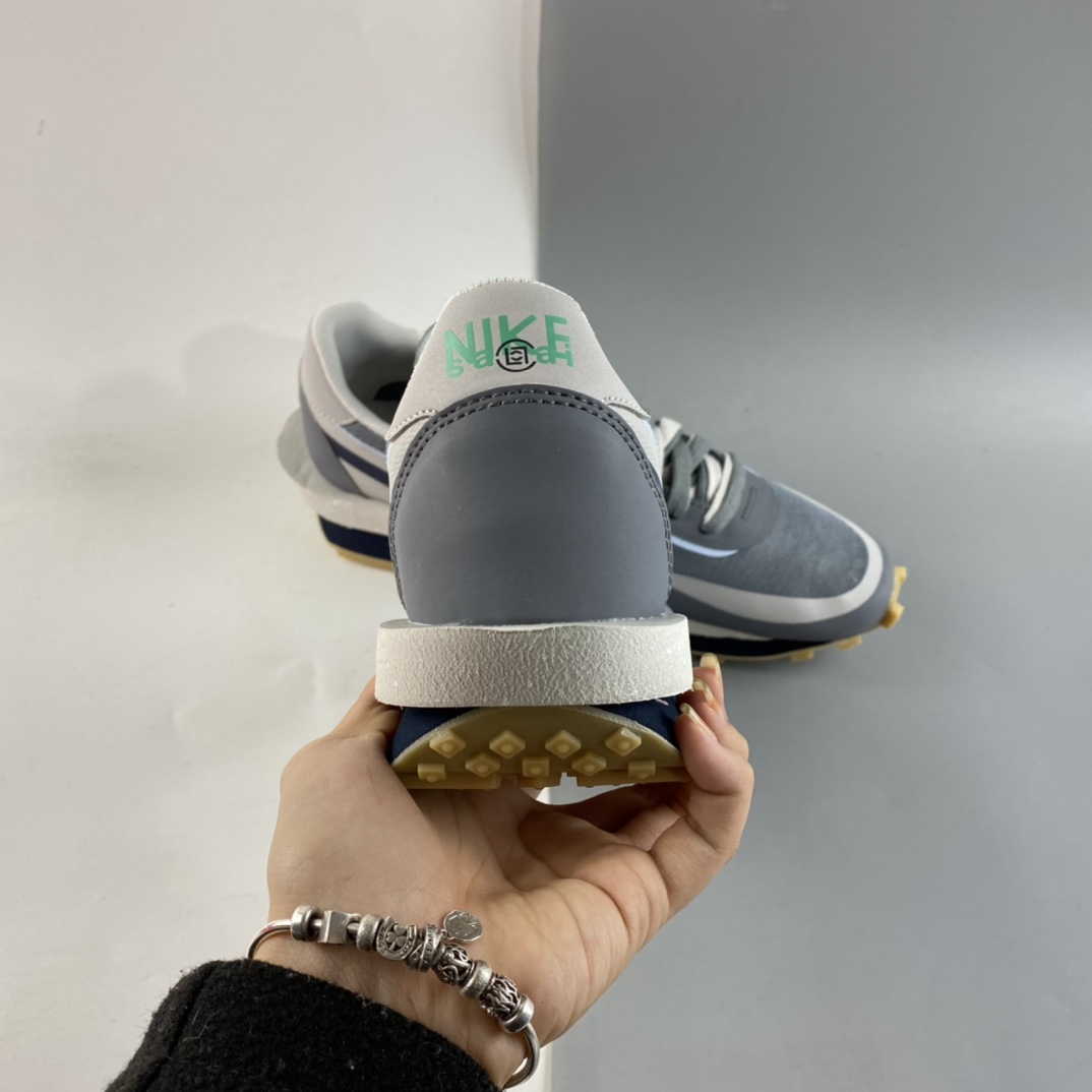 P200  Clot x Sacai x NIKE LDWaffle ”Cool Grey” 华夫双钩走秀款休闲鞋 DH3114-001