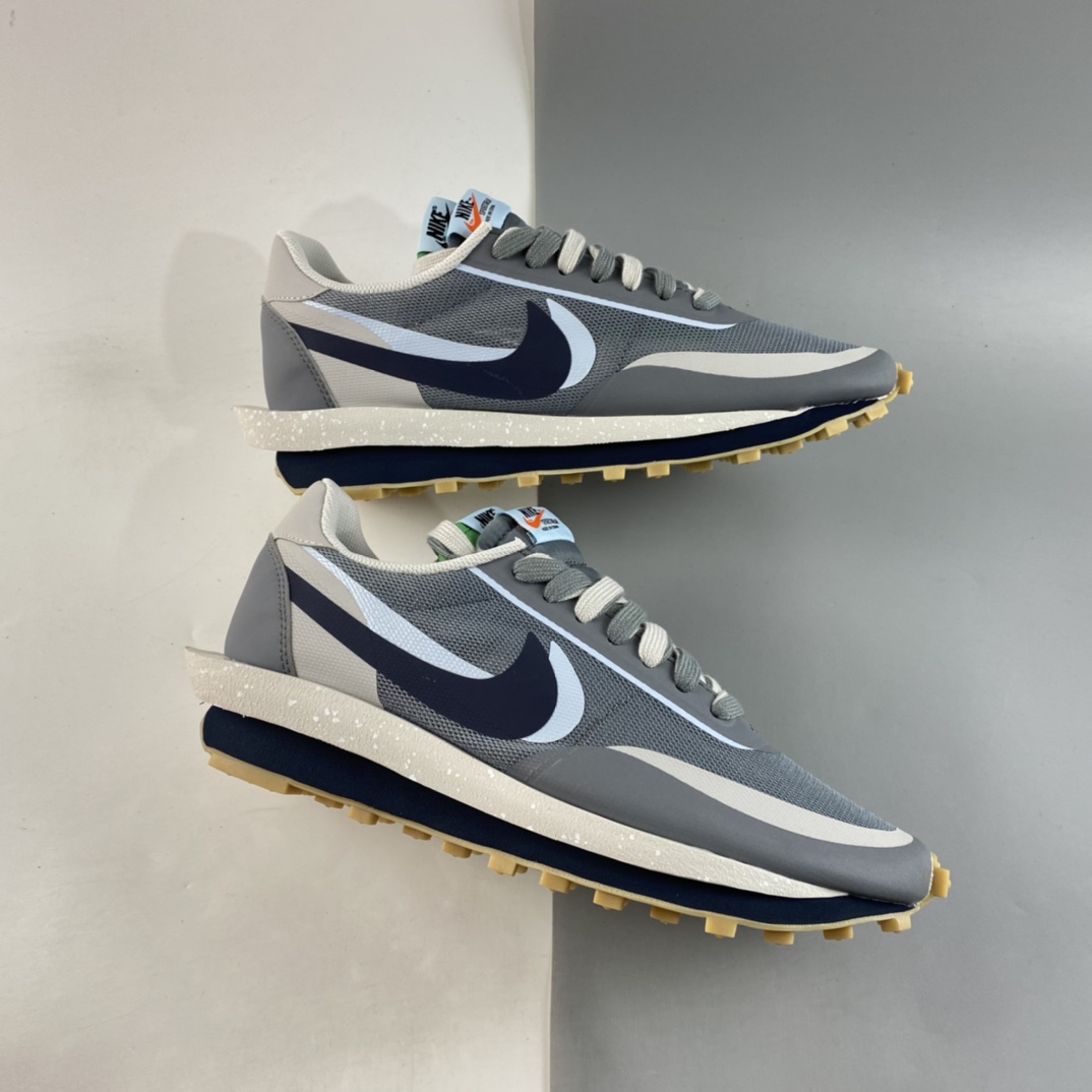 P200  Clot x Sacai x NIKE LDWaffle ”Cool Grey” 华夫双钩走秀款休闲鞋 DH3114-001