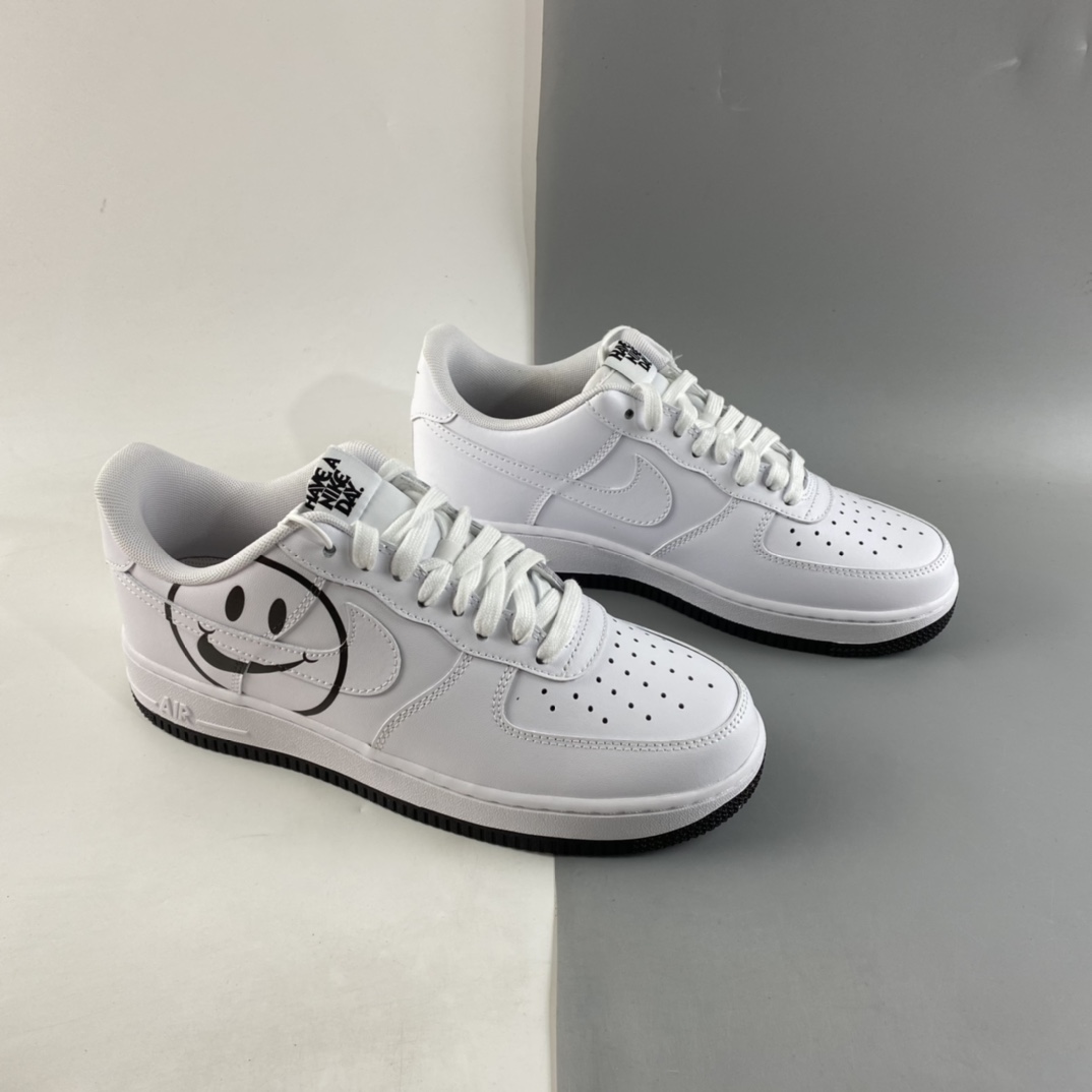 P200  NIKE Air Force 1’07 Lv8 ND“Have A Good Day”空军笑脸板鞋 BQ9044-100