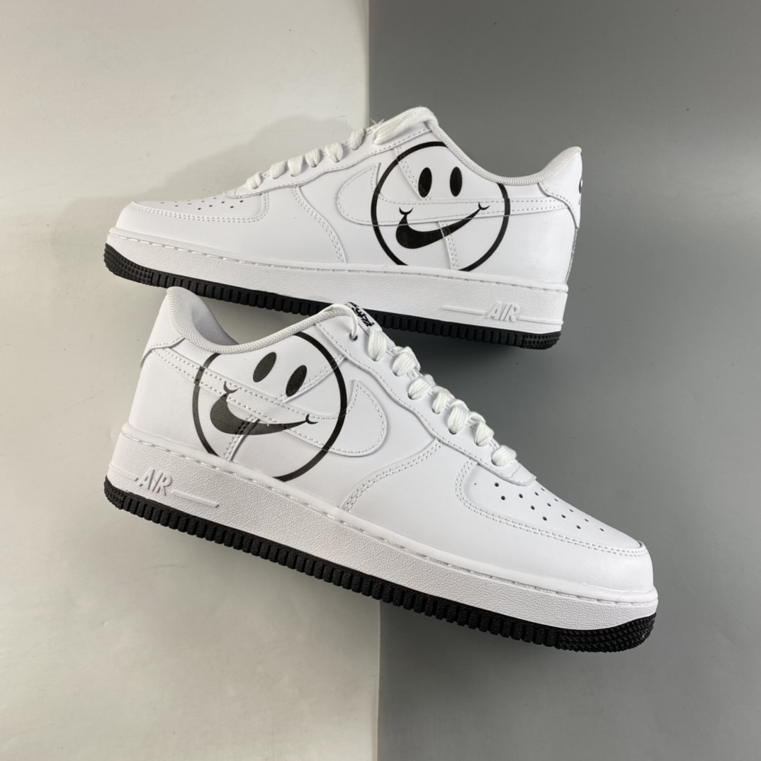 P200  NIKE Air Force 1’07 Lv8 ND“Have A Good Day”空军笑脸板鞋 BQ9044-100