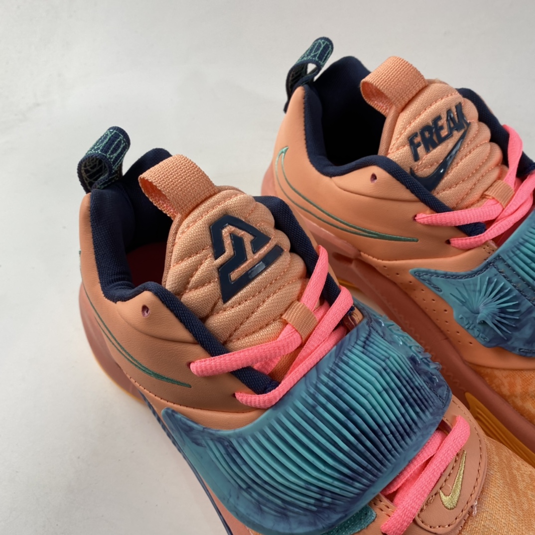 P240  NIKE Zoom Freak 3 EP XY男款蓝橙 字母哥3休闲实战篮球鞋 DA0695-600