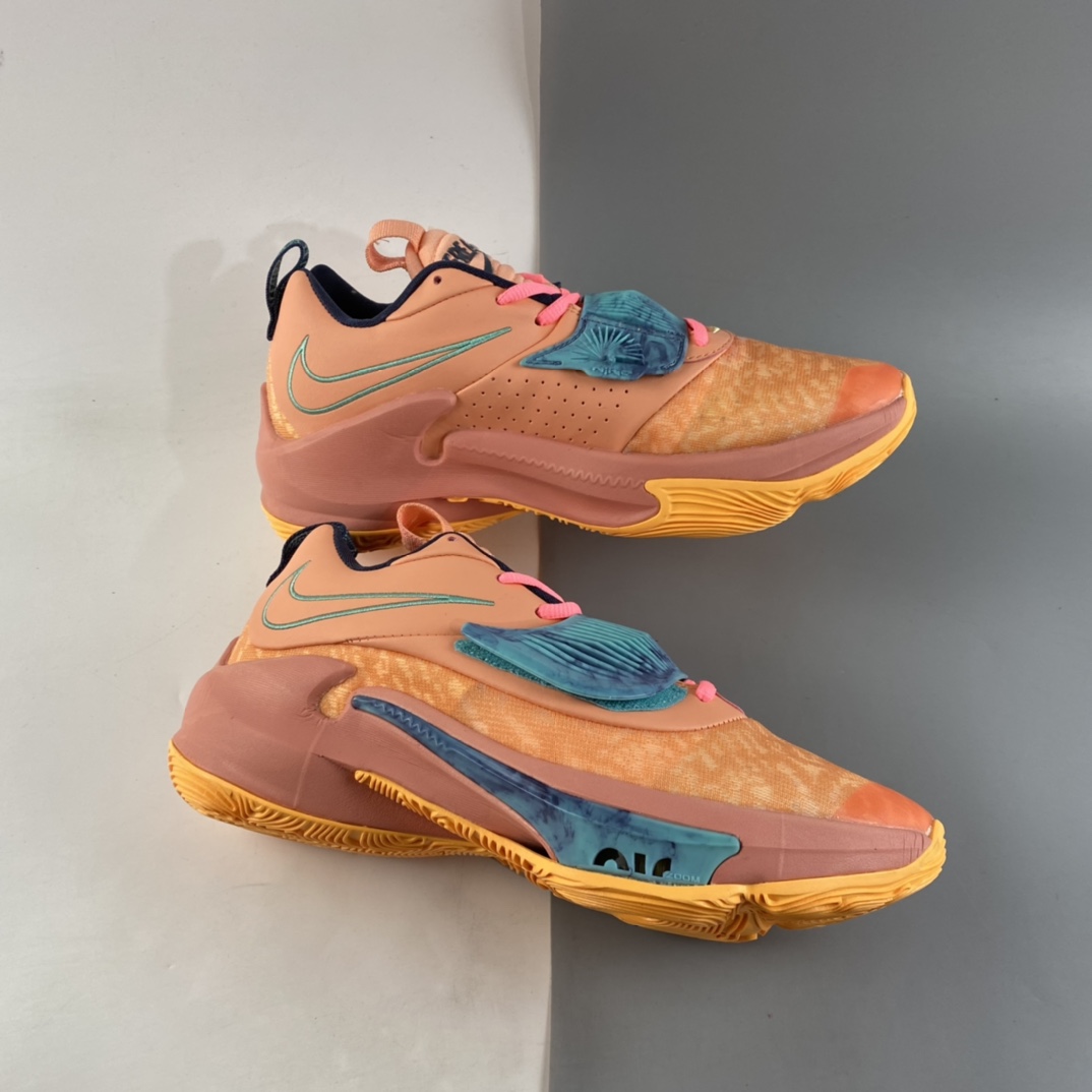 P240  NIKE Zoom Freak 3 EP XY男款蓝橙 字母哥3休闲实战篮球鞋 DA0695-600