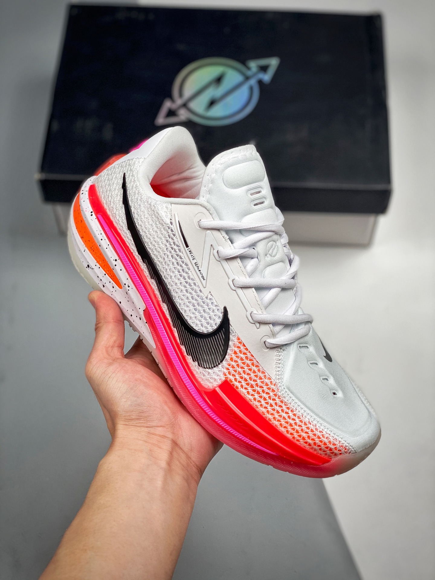 Versión de estreno, soporta ligera práctica. NIKE AIR ZOOM G.T.CUT EP durazno. Exclusivo puro original. Bordado de arch…