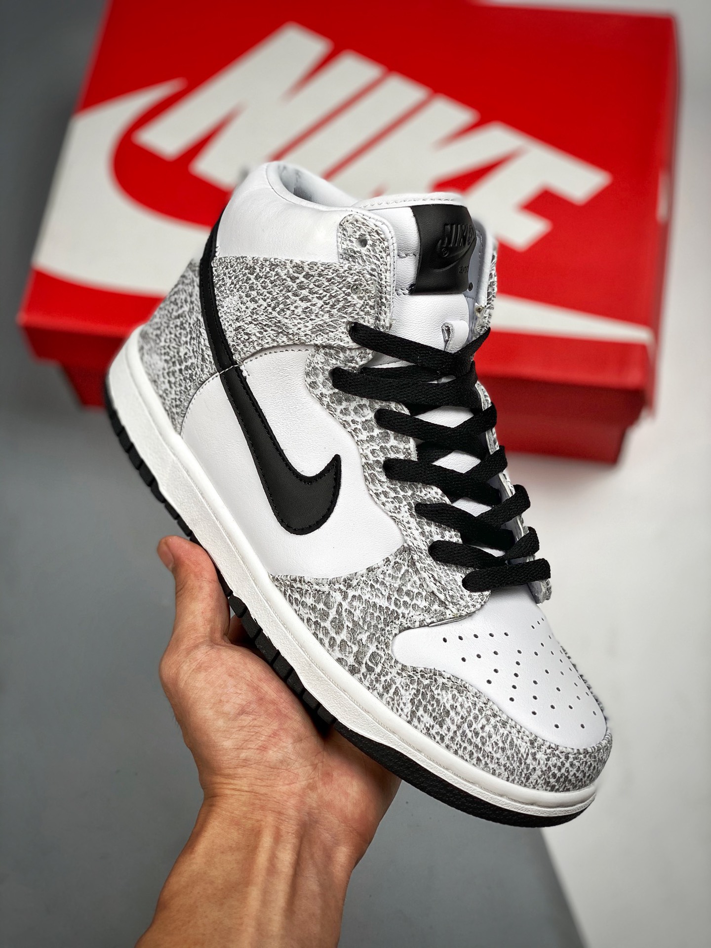 NK Dunk Prm High SP Serpiente blanca y negra Nuevo producto puro original, desarrollo con horma original y patrón de pa…