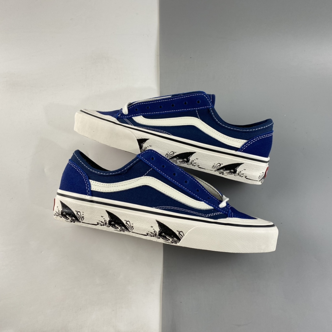 P150  Vans Style 36 SF 克莱因蓝 包头鲨鱼侧边条纹男女板鞋VN0A6WKT6QD