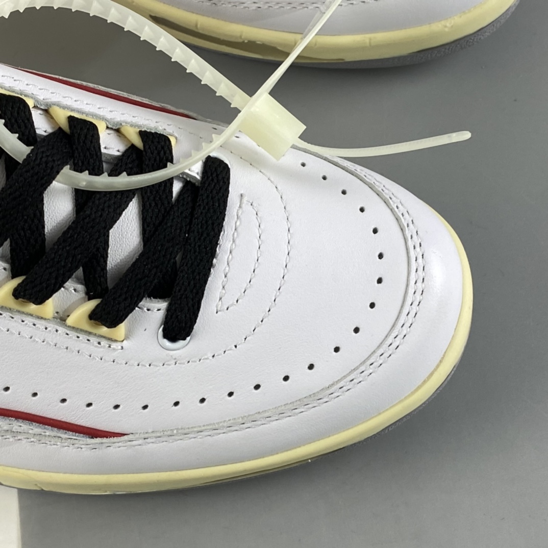 P440  Off-White x Air Jordan AJ2 Low SP 乔2芝加哥配色联名款篮球鞋 DJ4375-106