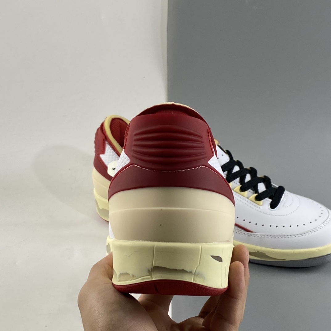 P440  Off-White x Air Jordan AJ2 Low SP 乔2芝加哥配色联名款篮球鞋 DJ4375-106