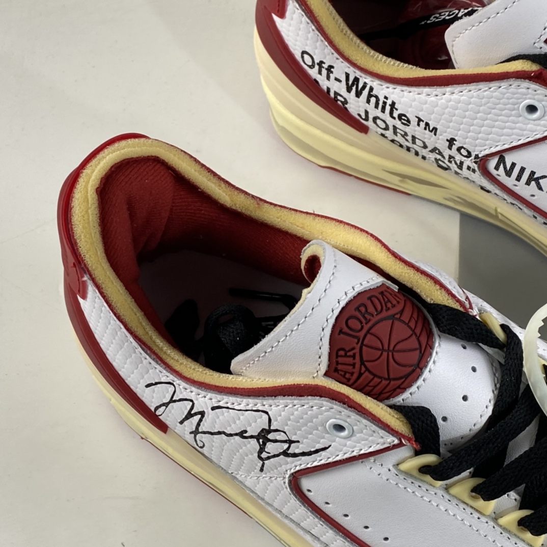 P440  Off-White x Air Jordan AJ2 Low SP 乔2芝加哥配色联名款篮球鞋 DJ4375-106