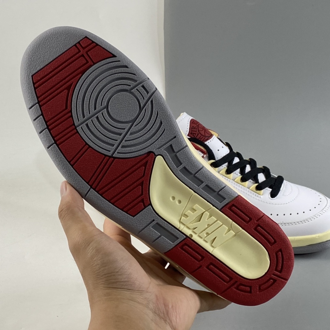 P440  Off-White x Air Jordan AJ2 Low SP 乔2芝加哥配色联名款篮球鞋 DJ4375-106