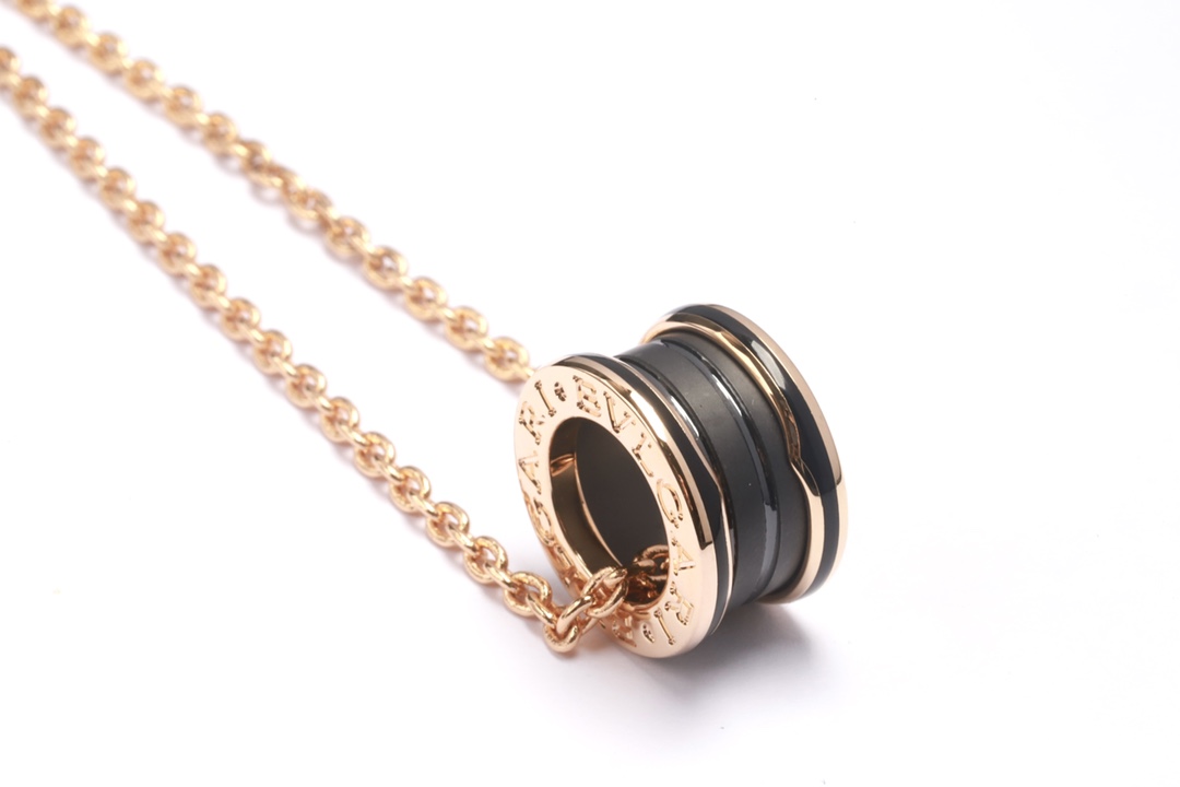 Bvlgari High
 Jewelry Necklaces & Pendants Black Rose Gold Chains