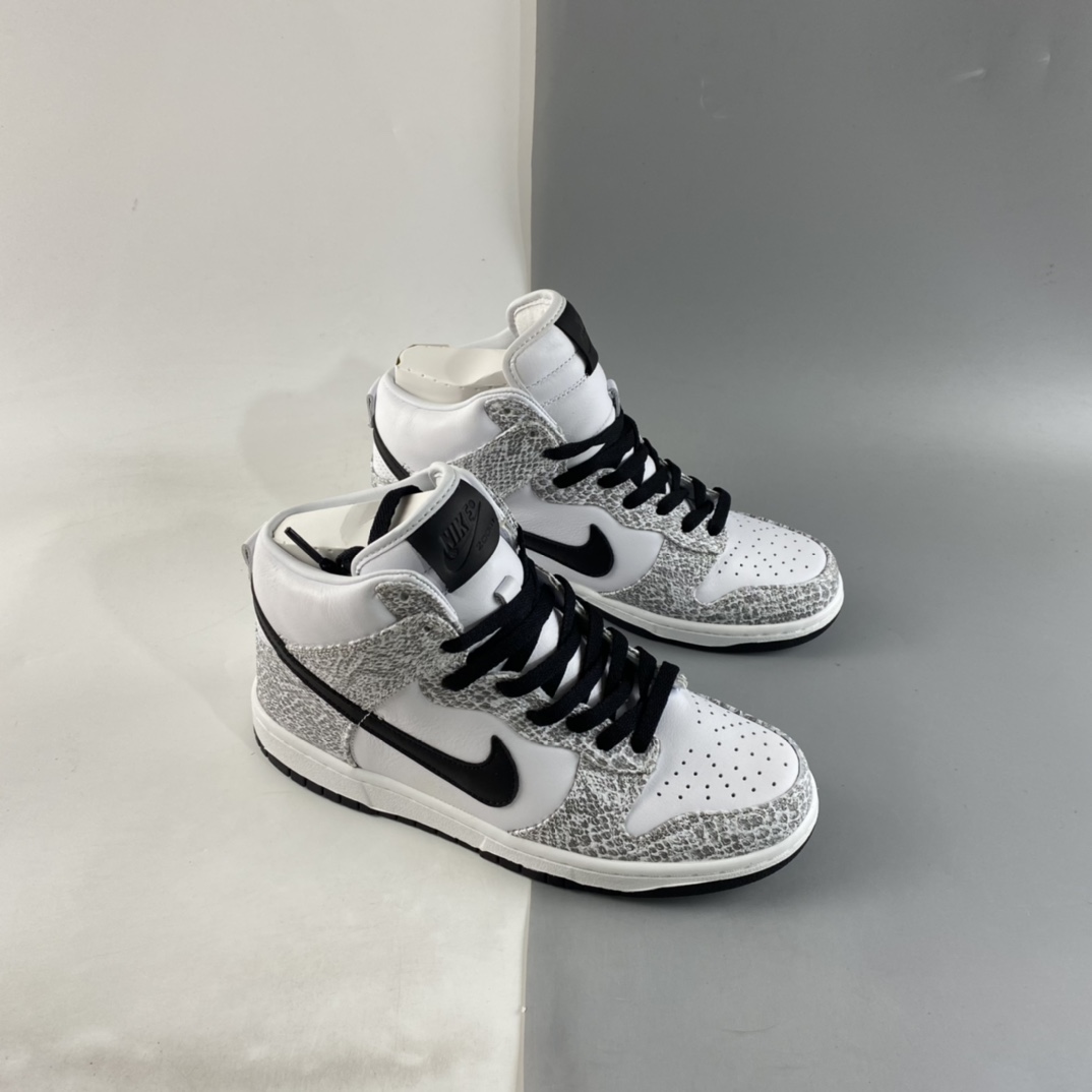 P360  NIKE Dunk Prm Hi Sp 限量款 蛇皮纹路3M反光高帮滑板鞋 624512-010