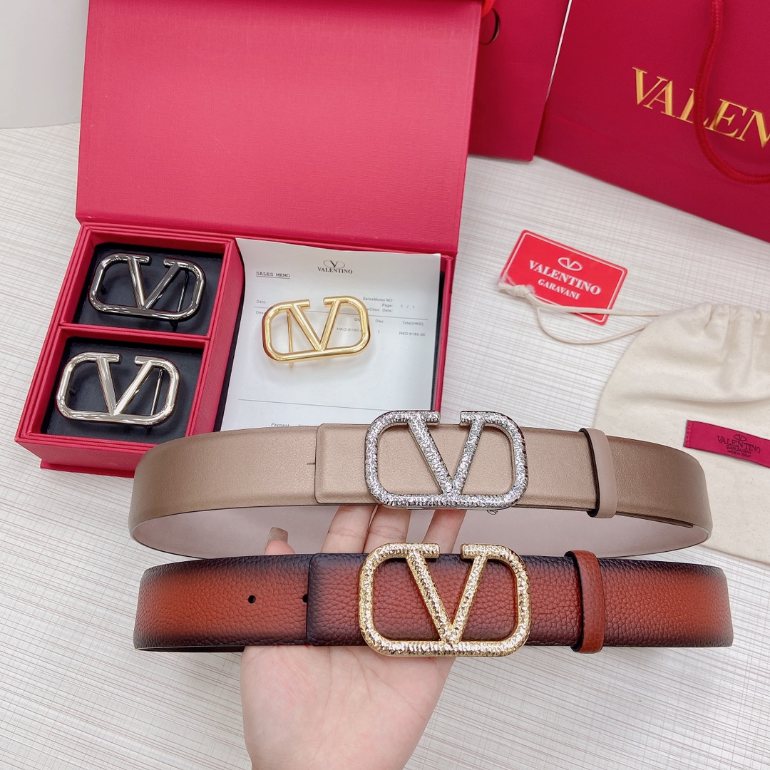 [Valentino Belts]New models are coming The 4.0cm Valentino gift box set is mad