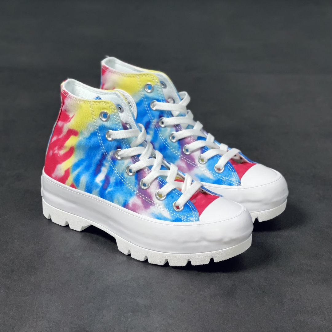 F5 Converse All Star Lugged 扎染匡威官方 厚底松糕帆布鞋 真标硫化