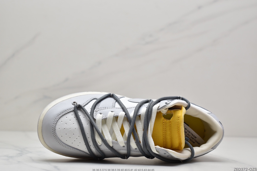 260 耐克Nike OFF-WHITE x Futura x Nike Dunk Low 黑银白色低帮休闲板鞋